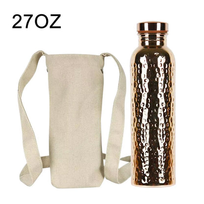 Copper Water Bottle for Drinking Leakproof Insulated Water Bottle Portable Leakproof 27Oz Cup for Hydration Gym Outdoor Hiking